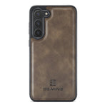 DG.MING For Samsung Galaxy S23 Case Leather Coated PC+TPU Phone Back Cover
