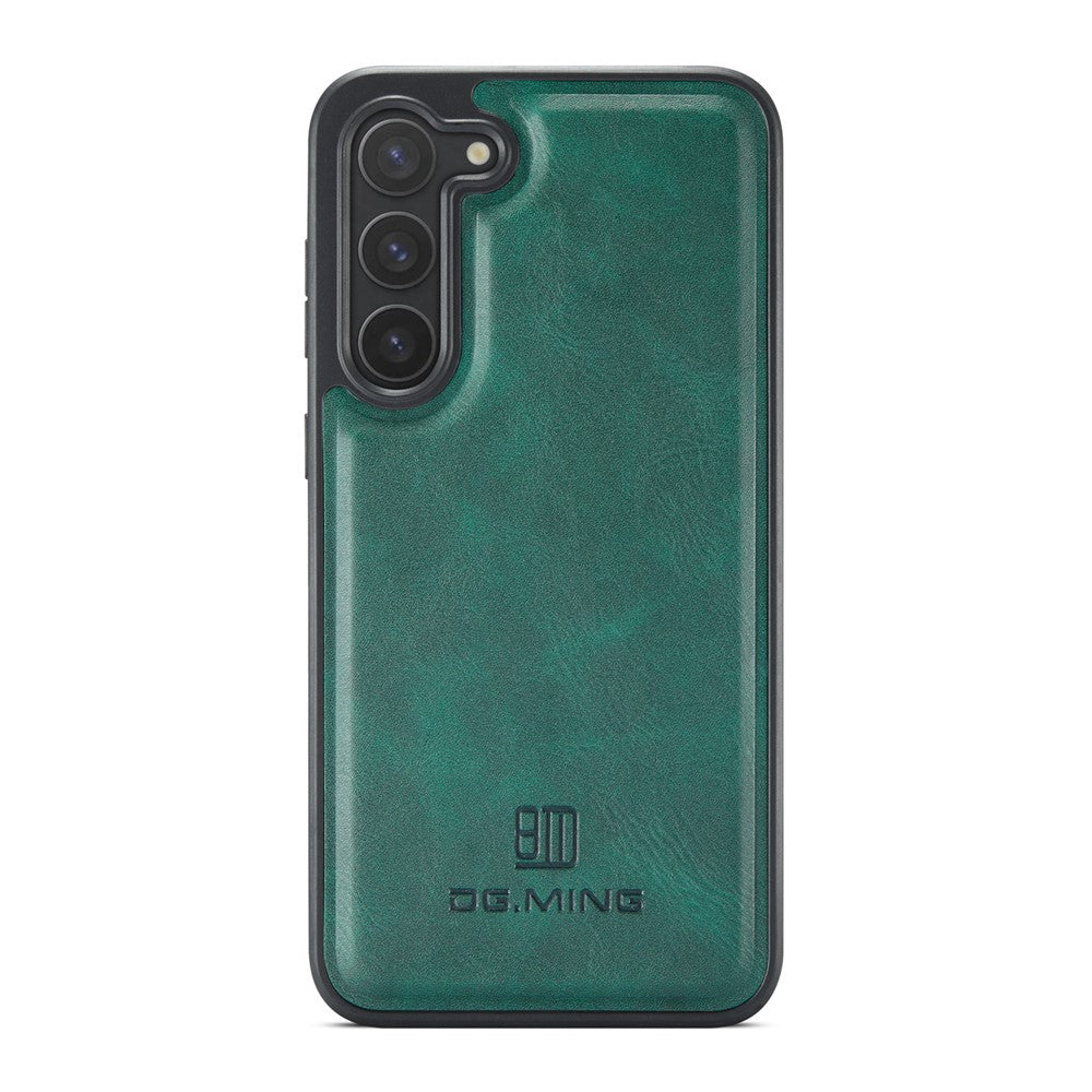 DG.MING For Samsung Galaxy S23 Case Leather Coated PC+TPU Phone Back Cover