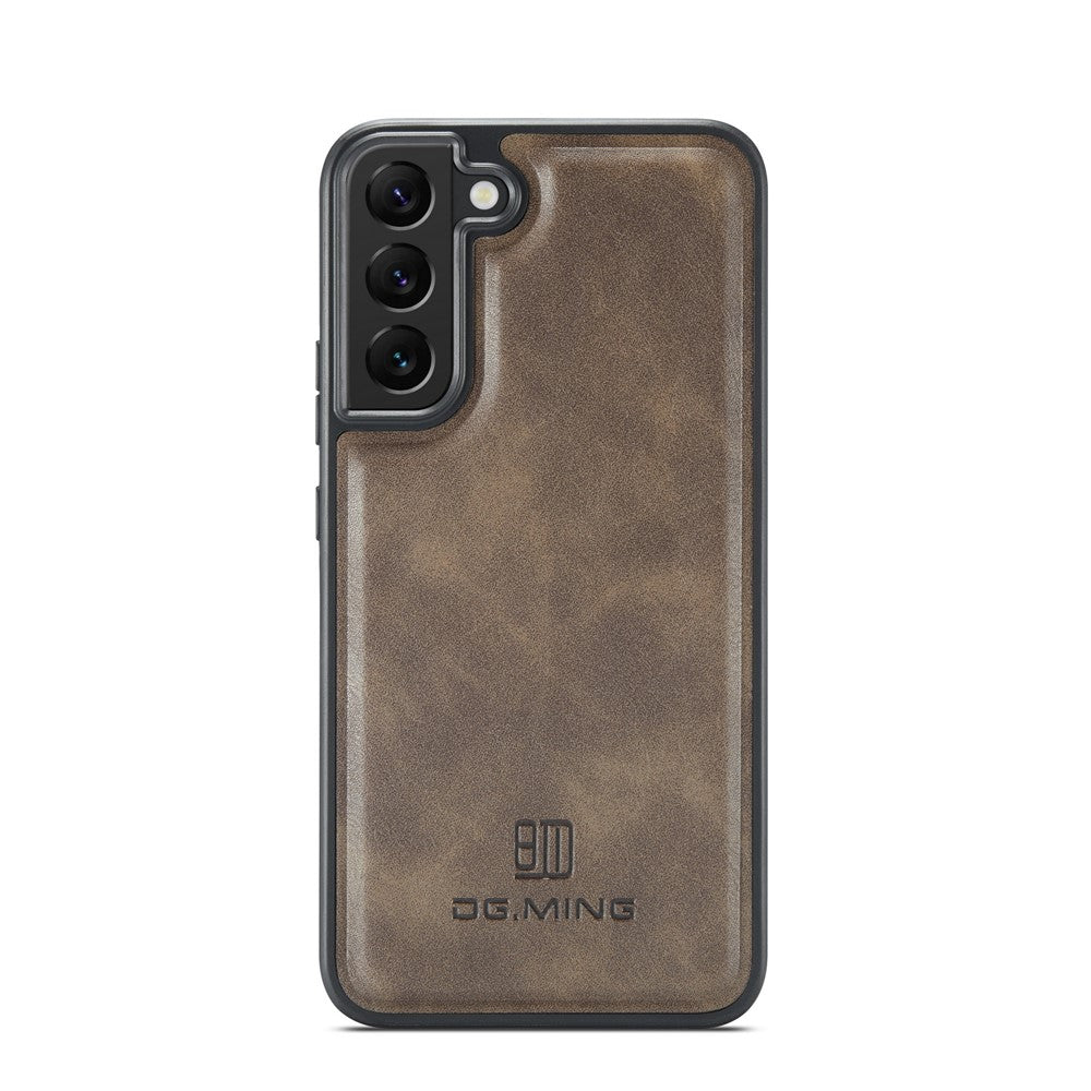 DG.MING For Samsung Galaxy S22+ 5G Phone Case PU Leather Coating Phone Cover