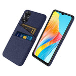 For Oppo A38 4G / A18 4G Case Dual Card Slots PC+Cloth Phone Cover