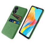 For Oppo A38 4G / A18 4G Case Dual Card Slots PC+Cloth Phone Cover