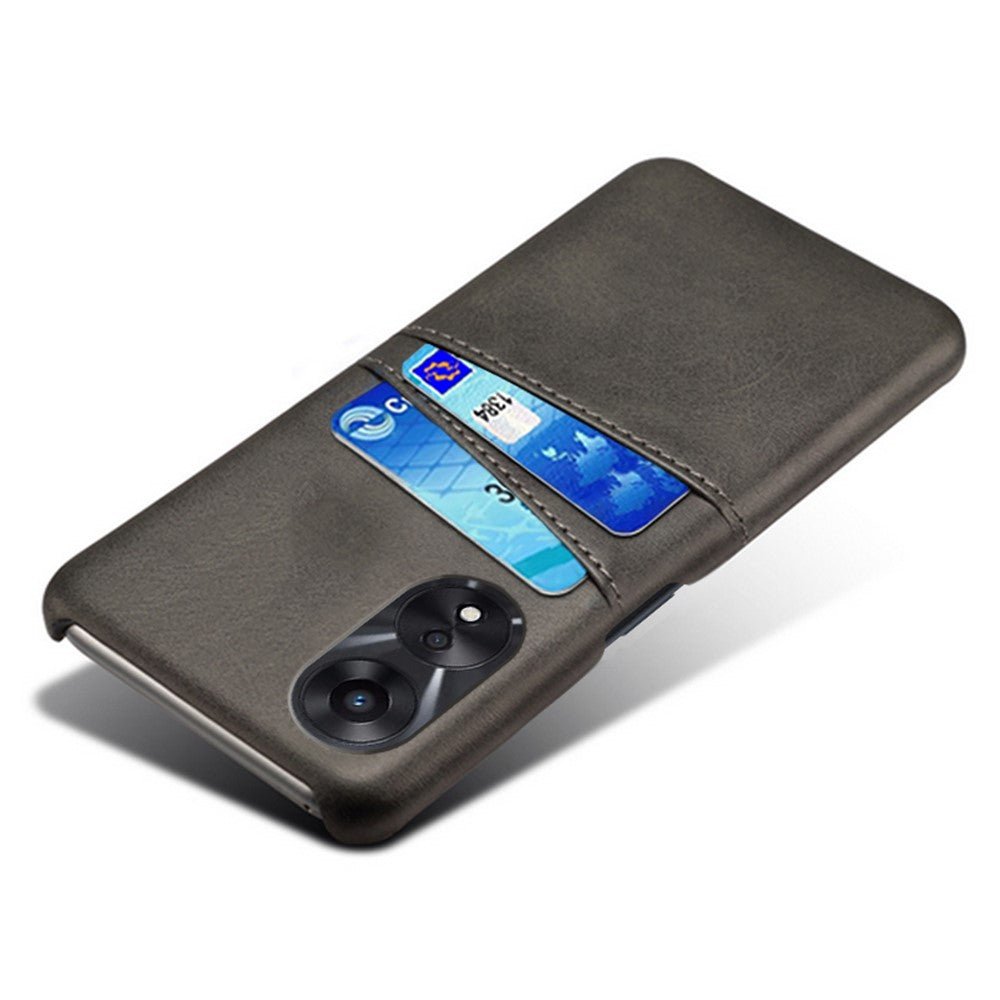 For Oppo A38 4G / A18 4G Case Drop-proof PU Leather+PC Phone Protector with 2 Card Holders