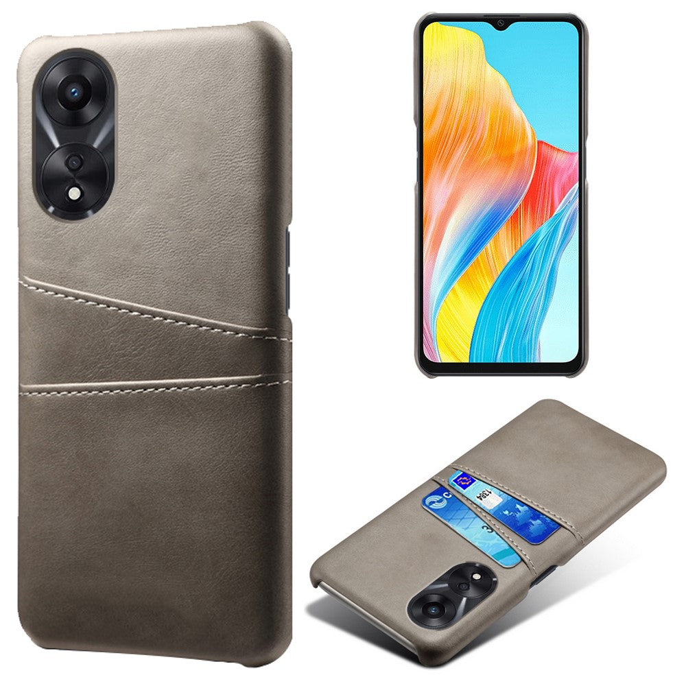 For Oppo A38 4G / A18 4G Case Drop-proof PU Leather+PC Phone Protector with 2 Card Holders