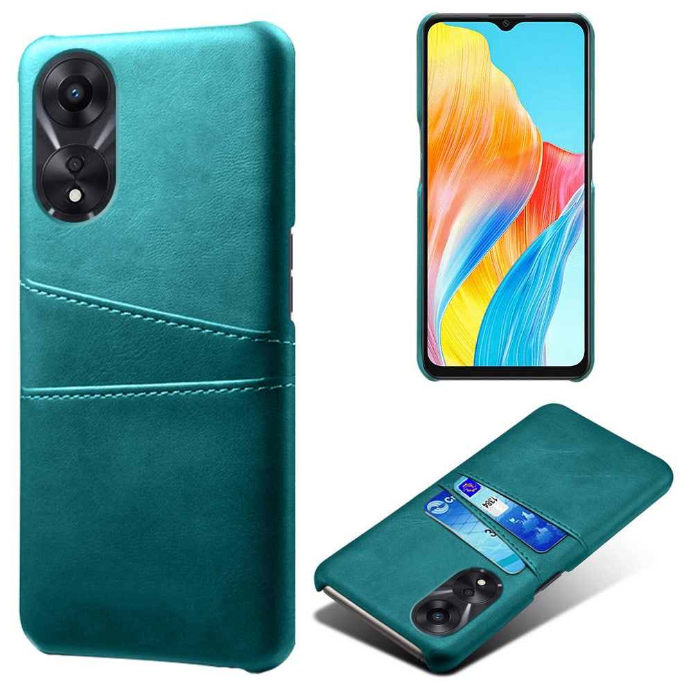 For Oppo A38 4G / A18 4G Case Drop-proof PU Leather+PC Phone Protector with 2 Card Holders
