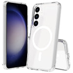 For Samsung Galaxy S25+ / S24+ Case Acrylic+TPU Clear Phone Cover Magnetic Case