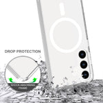 For Samsung Galaxy S25+ / S24+ Case Acrylic+TPU Clear Phone Cover Magnetic Case