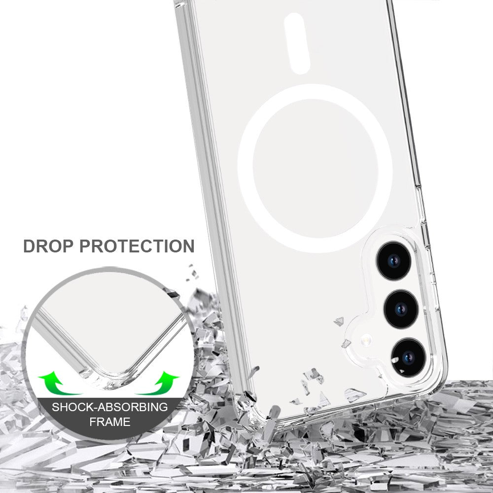 For Samsung Galaxy S25+ / S24+ Case Acrylic+TPU Clear Phone Cover Magnetic Case