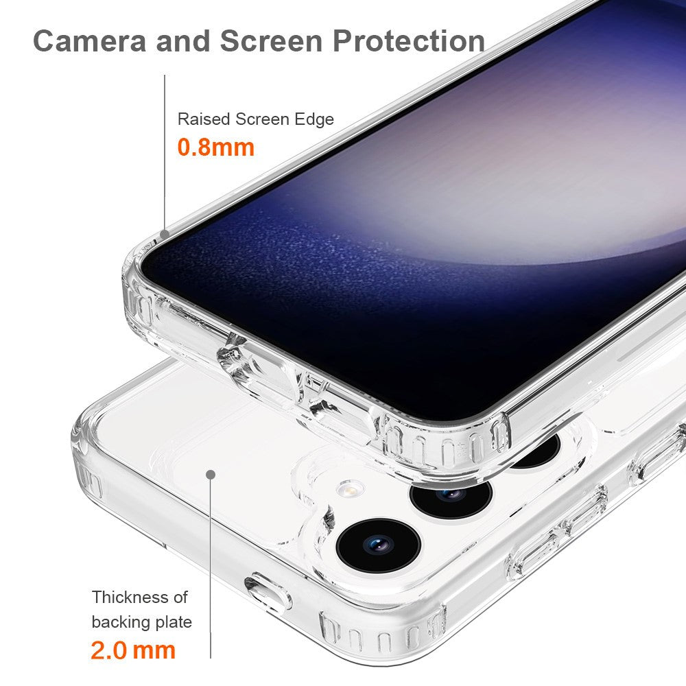For Samsung Galaxy S25+ / S24+ Case Acrylic+TPU Clear Phone Cover Magnetic Case