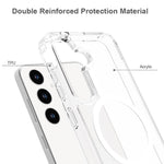 For Samsung Galaxy S25+ / S24+ Case Acrylic+TPU Clear Phone Cover Magnetic Case