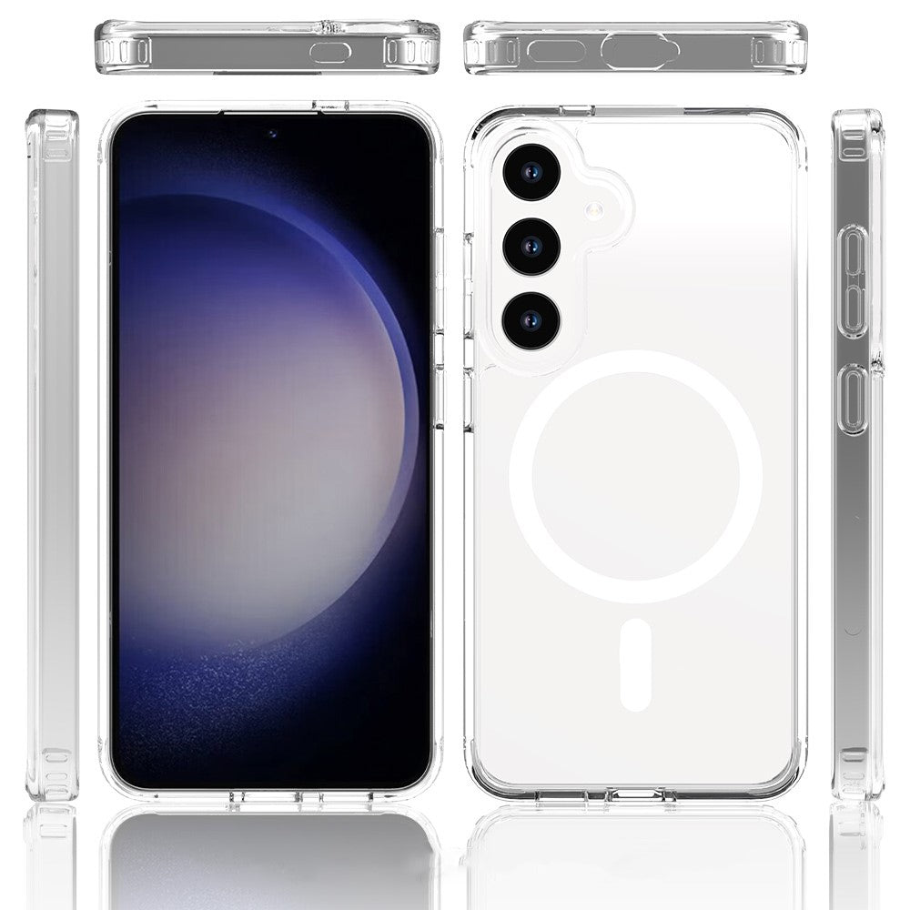 For Samsung Galaxy S25+ / S24+ Case Acrylic+TPU Clear Phone Cover Magnetic Case