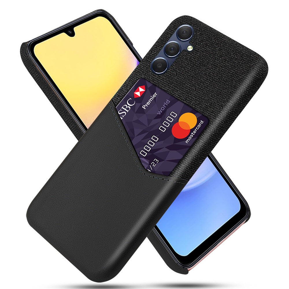 Til Samsung Galaxy A15 5G Mobiltelefoncover Stoftekstur PU+PC Bagcover