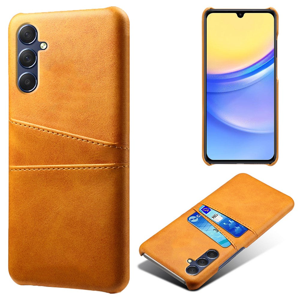 Til Samsung Galaxy A15 5G Cover Anti-fald PU Læder+PC Dobbelt Kortlommer Telefoncover