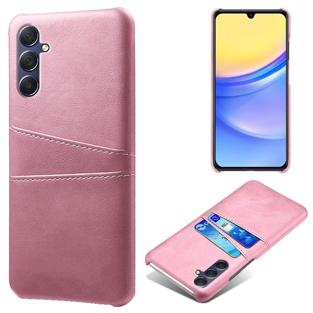 Til Samsung Galaxy A15 5G Cover Anti-fald PU Læder+PC Dobbelt Kortlommer Telefoncover