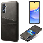 Til Samsung Galaxy A15 5G Cover Anti-fald PU Læder+PC Dobbelt Kortlommer Telefoncover