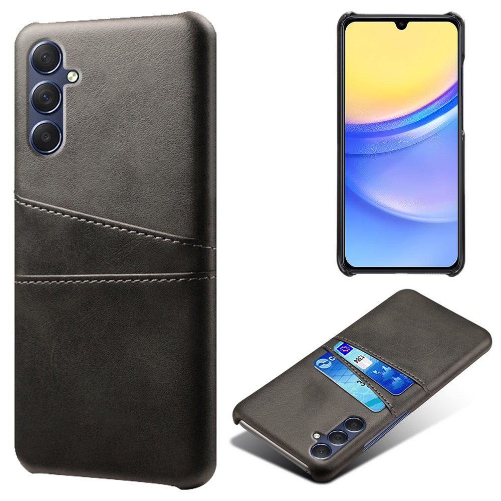 Til Samsung Galaxy A15 5G Cover Anti-fald PU Læder+PC Dobbelt Kortlommer Telefoncover