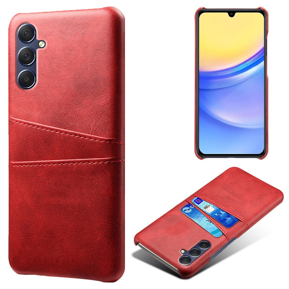 Til Samsung Galaxy A15 5G Cover Anti-fald PU Læder+PC Dobbelt Kortlommer Telefoncover