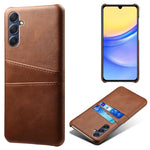 Til Samsung Galaxy A15 5G Cover Anti-fald PU Læder+PC Dobbelt Kortlommer Telefoncover