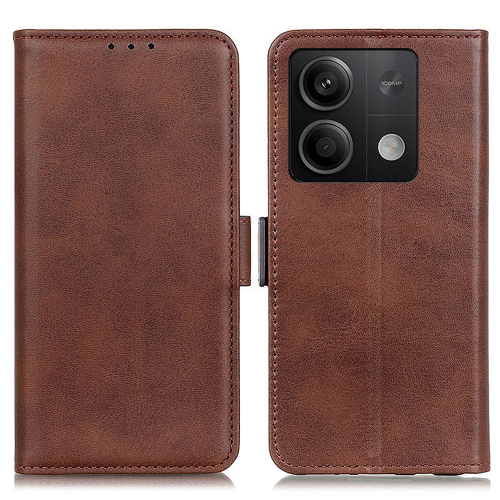 For Xiaomi Redmi Note 13 5G / 13 5G (China) Leather Case Magnetic Clasp Wallet Phone Cover