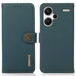 KHAZNEH For Xiaomi Redmi Note 13 Pro+ 5G Cell Phone Case Genuine Cow Leather Wallet Stand Protective Cover