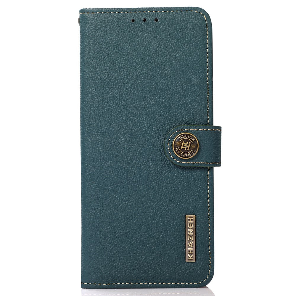 KHAZNEH For Xiaomi Redmi Note 13 Pro+ 5G Cell Phone Case Genuine Cow Leather Wallet Stand Protective Cover