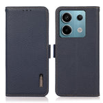 KHAZNEH For Xiaomi Redmi Note 13 5G / 13 5G (China) Phone Case RFID Blocking Genuine Cow Leather Cover