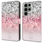 For Samsung Galaxy S24 Ultra Case Anti-fall PU Leather+TPU 3D Pattern Phone Guard Cover