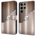 For Samsung Galaxy S24 Ultra Case Anti-fall PU Leather+TPU 3D Pattern Phone Guard Cover