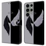For Samsung Galaxy S24 Ultra Case Anti-fall PU Leather+TPU 3D Pattern Phone Guard Cover