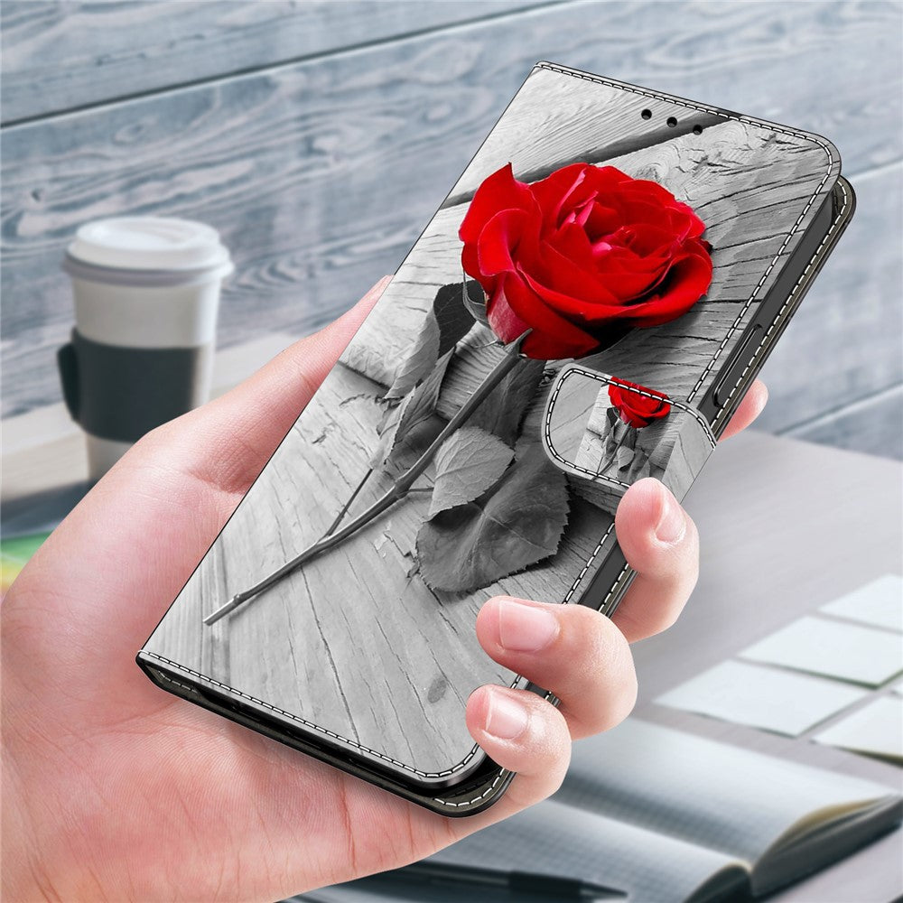 For Samsung Galaxy S24 Cell Phone Case Leather 3D Pattern Card Slot Protective Cover
