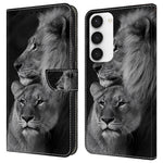 For Samsung Galaxy S24 Cell Phone Case Leather 3D Pattern Card Slot Protective Cover