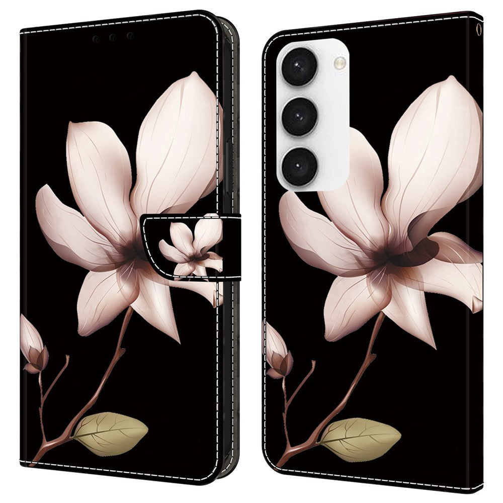 For Samsung Galaxy S24 Cell Phone Case Leather 3D Pattern Card Slot Protective Cover