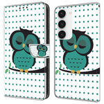 For Samsung Galaxy S24 Cell Phone Case Leather 3D Pattern Card Slot Protective Cover