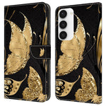 For Samsung Galaxy S24 Cell Phone Case Leather 3D Pattern Card Slot Protective Cover