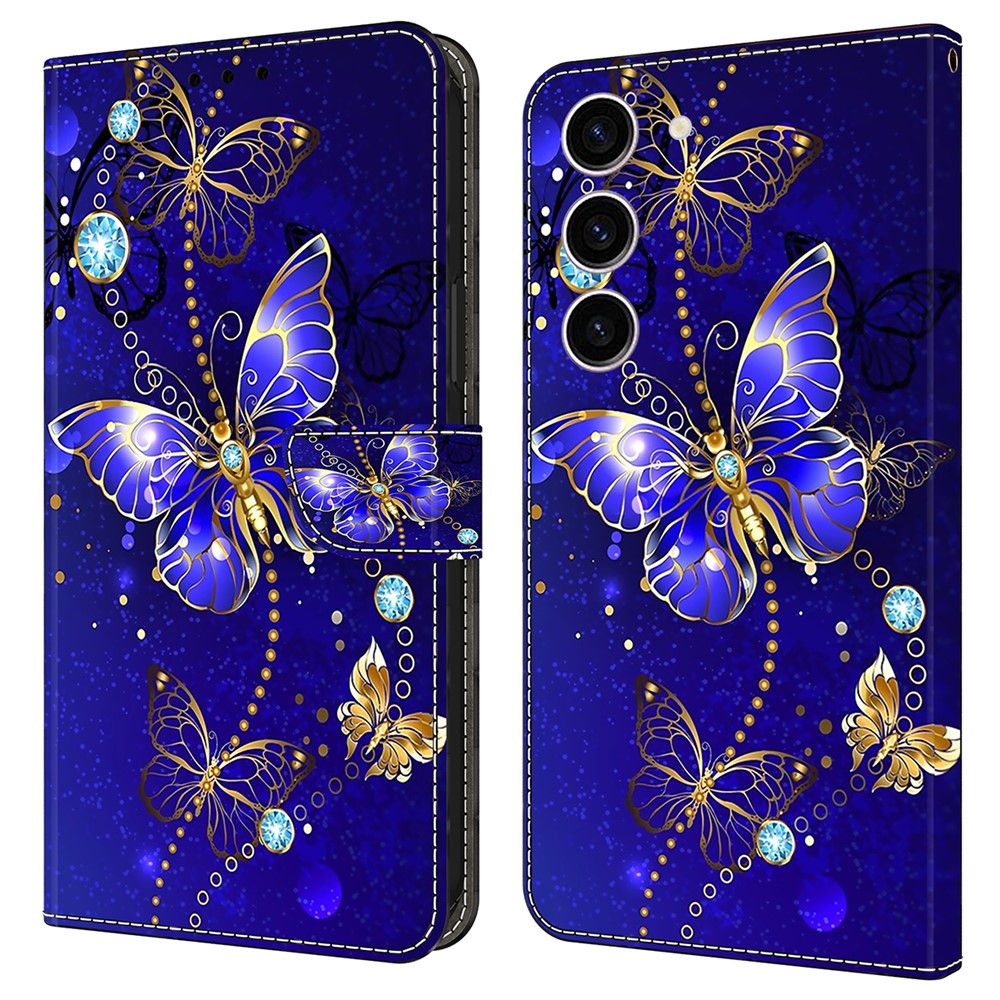 For Samsung Galaxy S24 Case 3D Pattern Printing Anti-drop Leather Cover