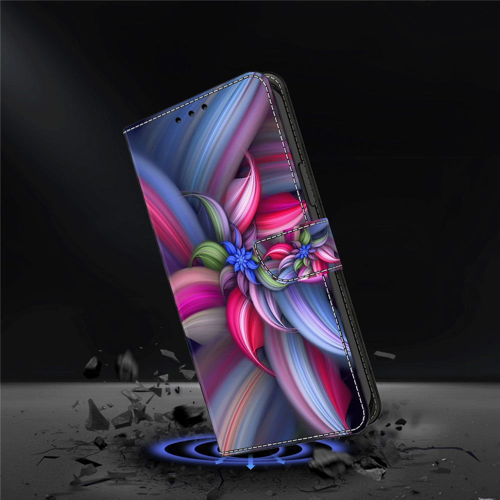 For Samsung Galaxy S24+ Case Stand Wallet Leather Cover with 3D Pattern Printing