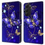 For Samsung Galaxy S24+ Case Stand Wallet Leather Cover with 3D Pattern Printing