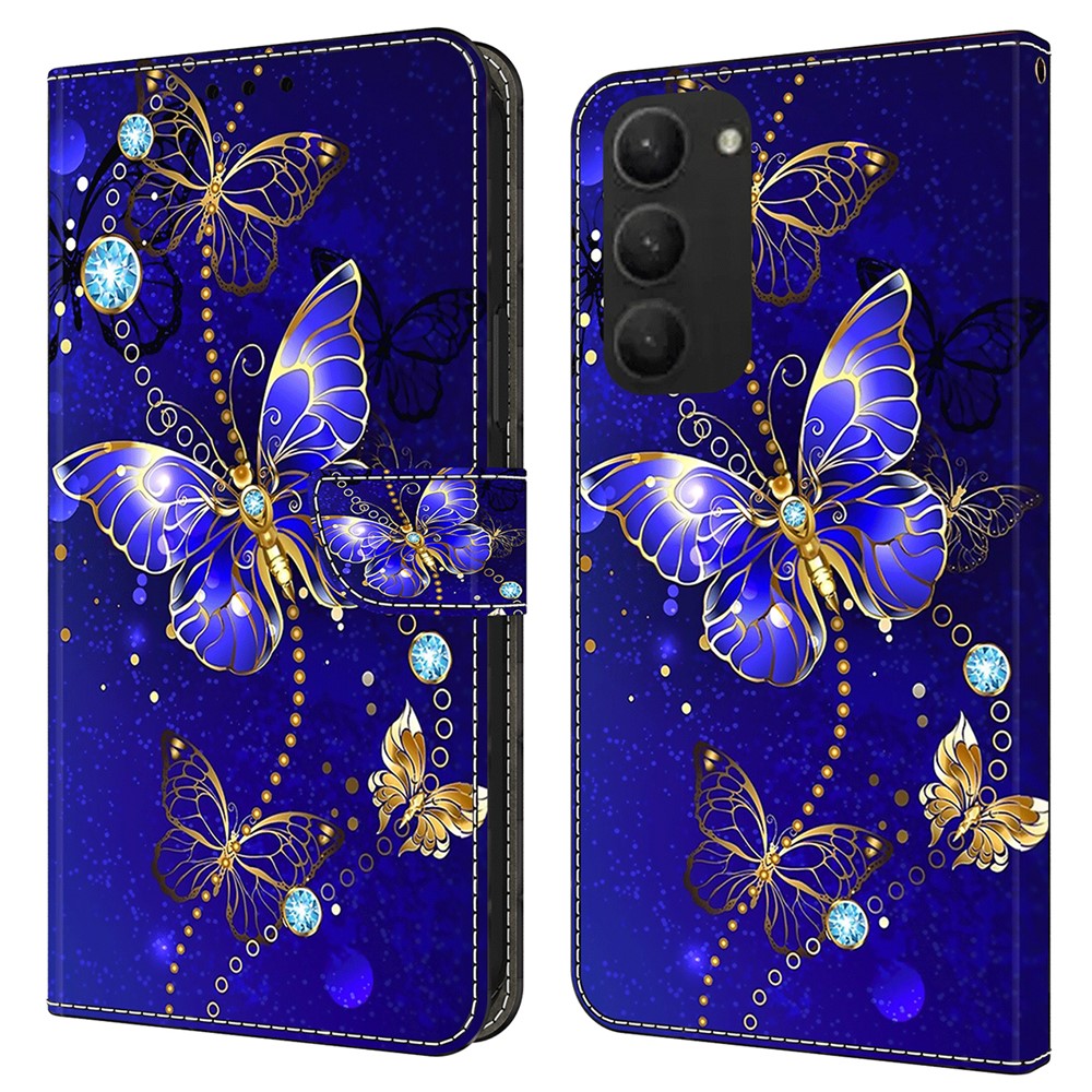 For Samsung Galaxy S24+ Case Stand Wallet Leather Cover with 3D Pattern Printing
