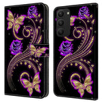 For Samsung Galaxy S24+ Case Stand Wallet Leather Cover with 3D Pattern Printing