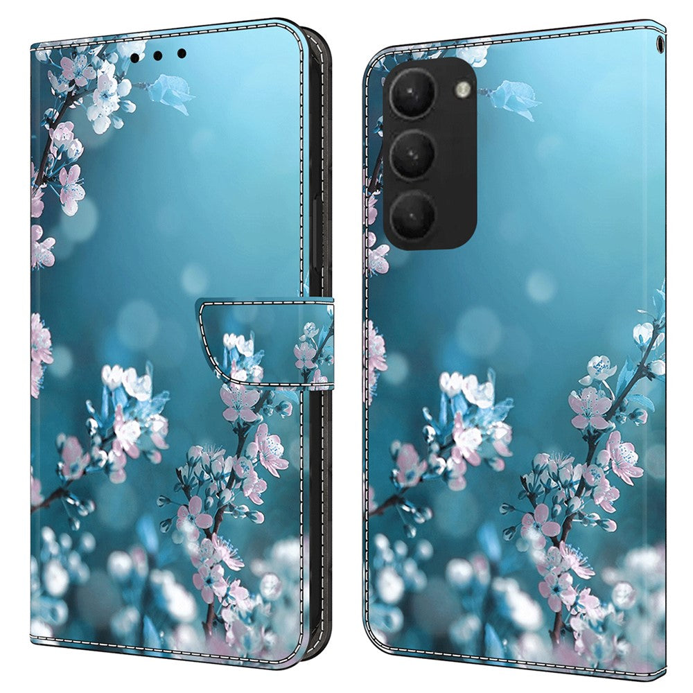 For Samsung Galaxy S24+ Case Stand Wallet Leather Cover with 3D Pattern Printing