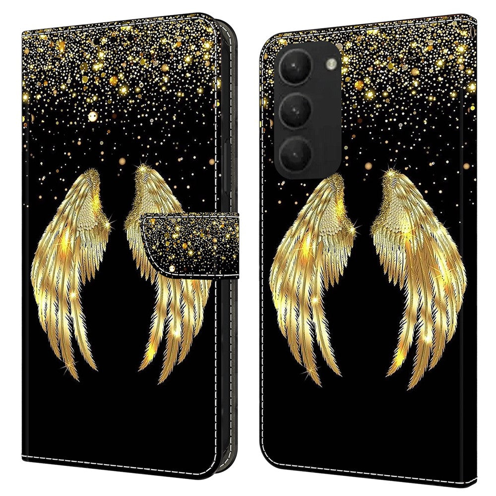 For Samsung Galaxy S24+ Case Stand Wallet Leather Cover with 3D Pattern Printing