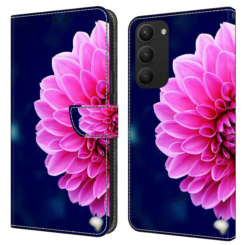 For Samsung Galaxy S24+ Case Stand Wallet Leather Cover with 3D Pattern Printing