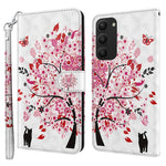 For Samsung Galaxy S24+ Leather 3D Pattern Case Flip Wrist Strap Cell Phone Cover