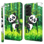 For Samsung Galaxy S24+ Leather 3D Pattern Case Flip Wrist Strap Cell Phone Cover