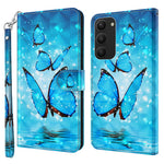 For Samsung Galaxy S24+ Leather 3D Pattern Case Flip Wrist Strap Cell Phone Cover