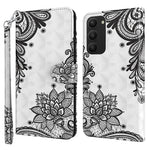 For Samsung Galaxy S24+ Leather 3D Pattern Case Flip Wrist Strap Cell Phone Cover