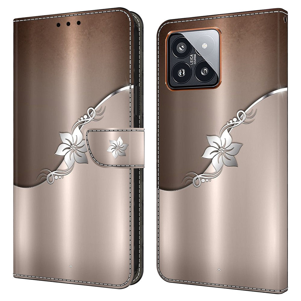 For Xiaomi 14 Pro Leather Phone Case Wallet 3D Pattern Design Cover