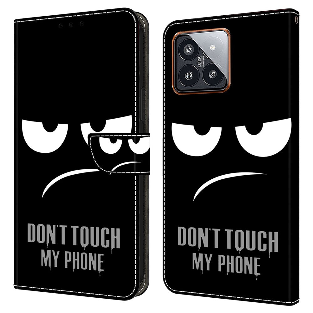 For Xiaomi 14 Pro Leather Phone Case Wallet 3D Pattern Design Cover