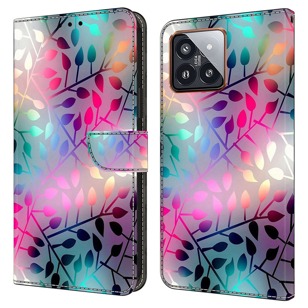 For Xiaomi 14 Pro Leather Phone Case Wallet 3D Pattern Design Cover