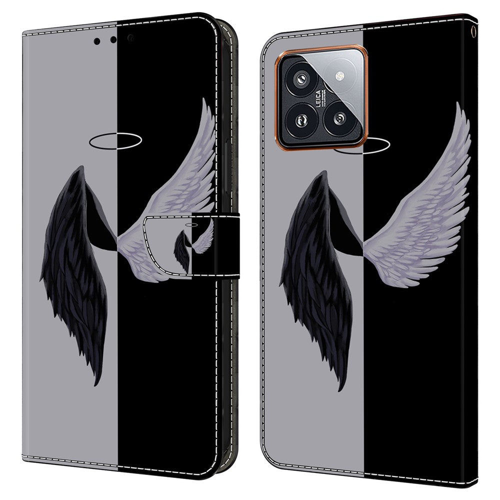 For Xiaomi 14 Pro Leather Phone Case Wallet 3D Pattern Design Cover