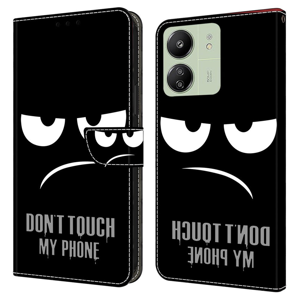 For Xiaomi Redmi 13C 4G / 13C 5G / Poco C65 4G / Poco M6 5G / 13R 5G Phone Case PU Leather 3D Pattern Flip Folio Cover
